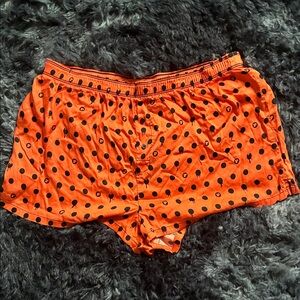 Victoria's Secret Orange and Black Polka Dot Sleep Shorts